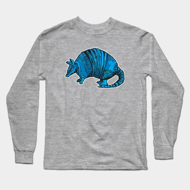 Blue Armadillo Long Sleeve T-Shirt by saitken